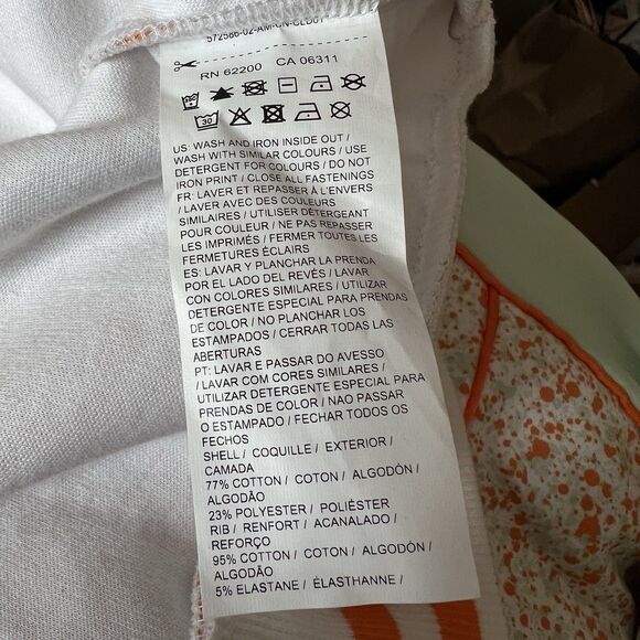 Puma x Daily Paper Cricket Jacket Long Sleeve L White Orange Green Logo Pattern - Picture 13 of 15